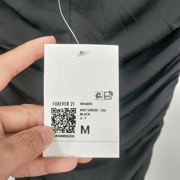 Forever 21 Bodycon Halter Mini Knit Dress, Black, Medium - Picture 7 of 11